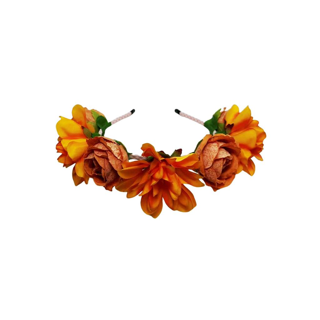 Simulation flower headband bohemian flower wreath headband travel seaside photo party headgear