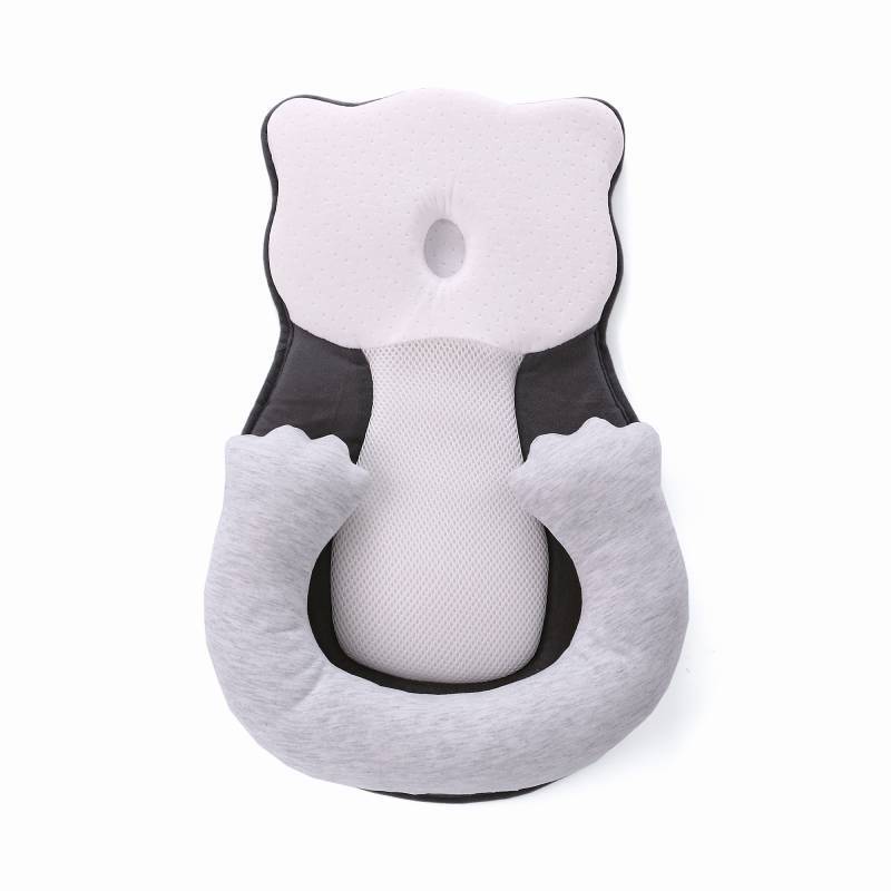 

Детская подушка-трансформер, подушка-перевертыш, переносная кровать-в-кровати S:56*37 серый