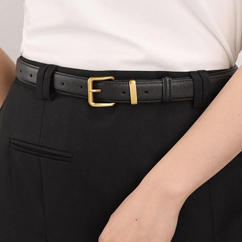 Solid Color Women Belt Fashion Decorative Belt Casual Waistband Belt  All-Match