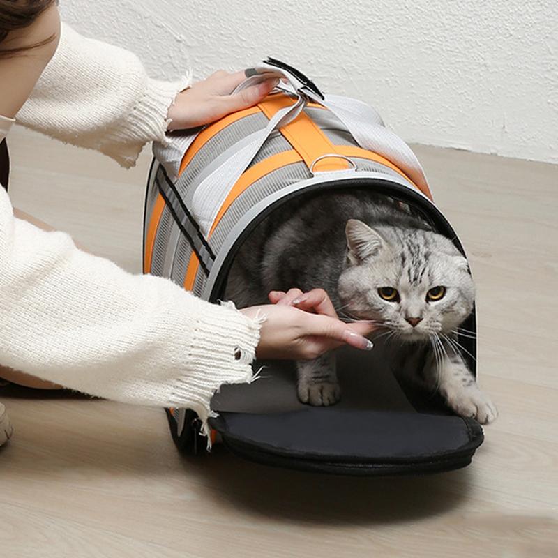 Pet Carrying Bag Outing Portable Cat Dogs Handbag Foldable Small To Medium Dog Cage Mesh Handbag