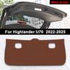 For Toyota Highlander U70 U50 U40 2009-2025 Car Boot Tailgate Kick Pad Leather Anti Kick Anti-dirty Trunk Door Mat Protection
