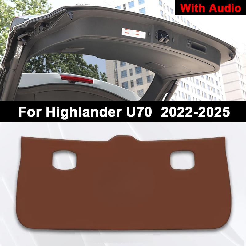 For Toyota Highlander U70 U50 U40 2009-2025 Car Boot Tailgate Kick Pad Leather Anti Kick Anti-dirty Trunk Door Mat Protection