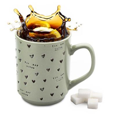 340ml Traditional Universal Mug Coffee Tea HEART BL-4601-3