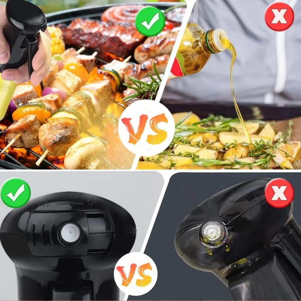 Leeseph New Oil Sprayer for Cooking, 200ml Olive Oil Sprayer Bottle with Dustproof Switch, for Air Fryer, Perfect for BBQ Baking