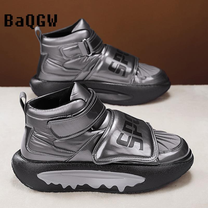 Autum Designer Snow Boots Men Winter Thick Sole Comfortable Cotton Sports Shoes Waterproof Anti Slip Outdoor Casual Shoes Flats