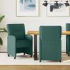 Dining Chairs with Casters 2 pcs Dark Green 57 x 67 x 95 cm
