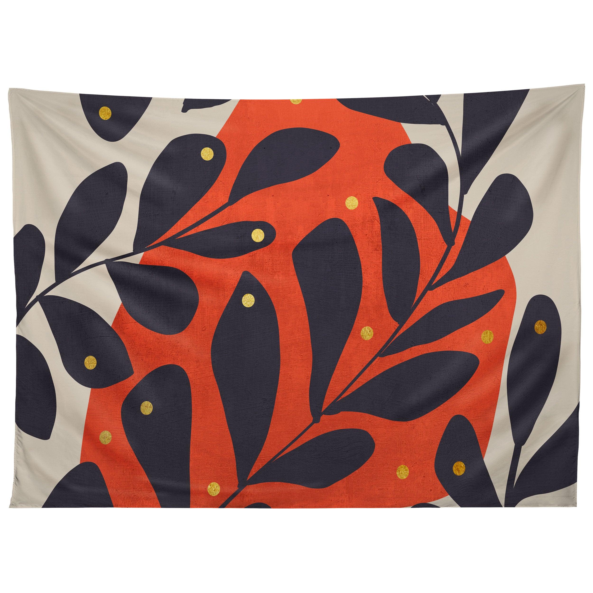 MODERN BOTANICAL COMPOSITION 4 tapestry 75x100