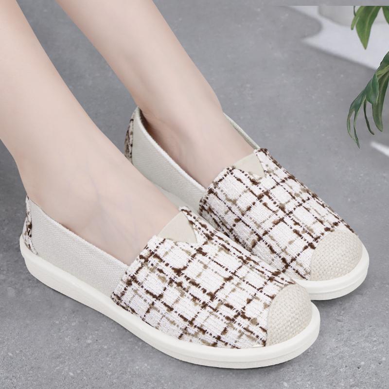 Fashion Slip On Shoes For Women Tennis Female Flats Flax Espadrilles Platform Slip-on Breathable Dress New Linen Summer Fabric Canvas
