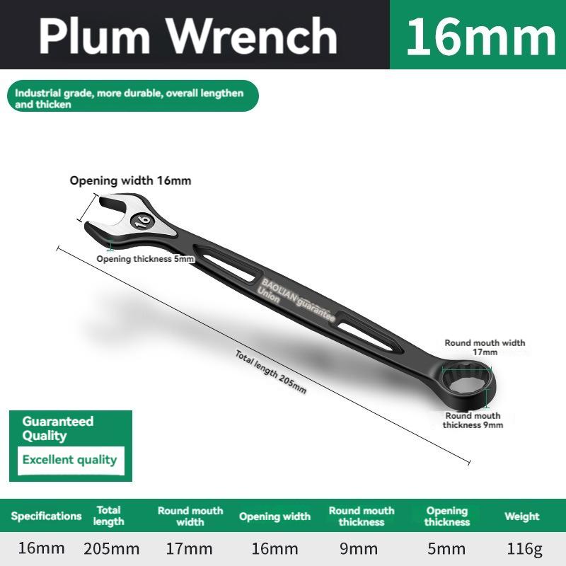 Durable Ratchet Wrench 8-32mm Plum Blossoms Open Combination Wrench Two-Way Double Fast Ratchet Wrench Auto Repair Tools