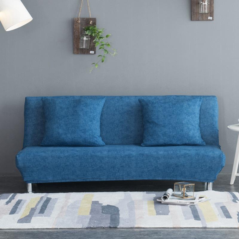 Flower Futon Cover Stretch Armless Futon Sofa Cover Soft Futon Slipcover with Elastic Bottom Sofa Bed Furniture Protector Covers for Washable Futon