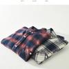 Japanese Style Classical Long Sleeve Plaid Shirt Men Spring/Autumn 100 Cotton Casual Tops Turn Down Collar Pocket Button Shirt Comfort Men Clothing