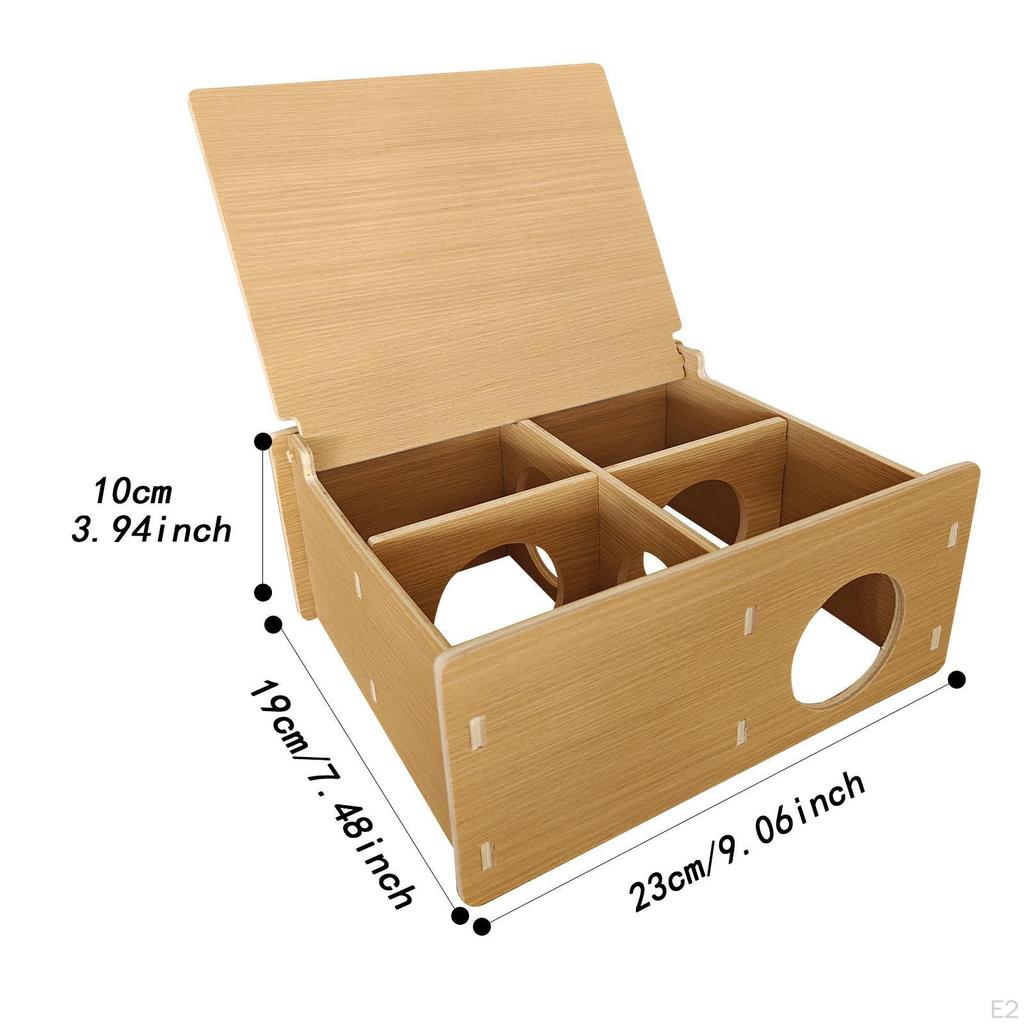 Hamster Tunnel Hideout Easy Maintenance Spacious Pet Toy Flip Cover Exploring Dwarf
