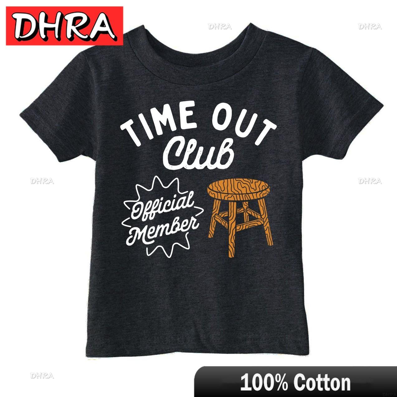 

Toddler Funny T Shirts Time Out Club Sarcastic Graphic Novelty Tee for Young Beach Comfy Grunge Tops Soft T Shirt Printed Tee 4XL