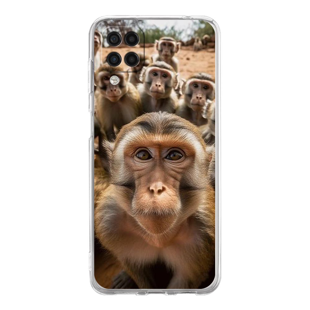 Phone Case For Samsung A54 A52 A50 A70 A10 A30 A40 A20S A20E A02S A12 A14 A22 A24 A42 A34 A32 5G A04s Cover Animal selfie art