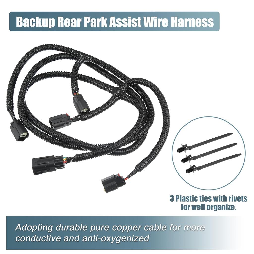 Rear Park Assist Wiring Harness 68031820AA for Dodge for RAM 1500 2009-2020 for Dodge for Ram 2500 3500 10-18 Backup Wiring Jumper Harness with