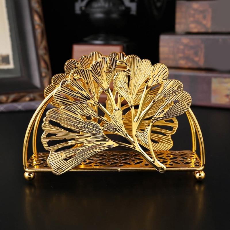 Artistics Maples Leaf Shape Tissue Stand Easy Assembly Sturdy Iron Home Decoration