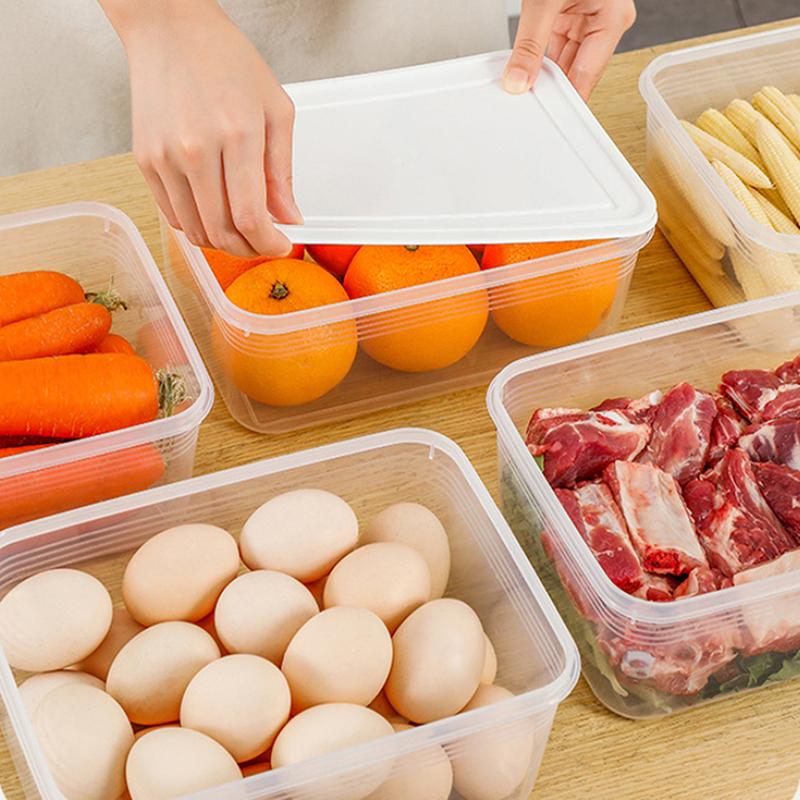 Frozen Meat Preservation Box Refrigerator Food Retain Freshness Transparent Storage Jar Home Kitchen Vegetable Storage Organizer