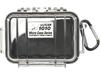 PELICAN 1010 Micro Case, Black/Clear, with Authorized Dealer Warranty Card [1010-025-100]