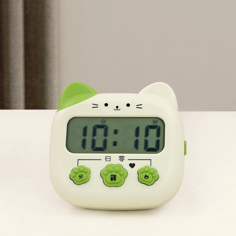 Electronic Timer, Cartoon Digital Time Management, Mini Kitchen Reminder for Elementary School Students