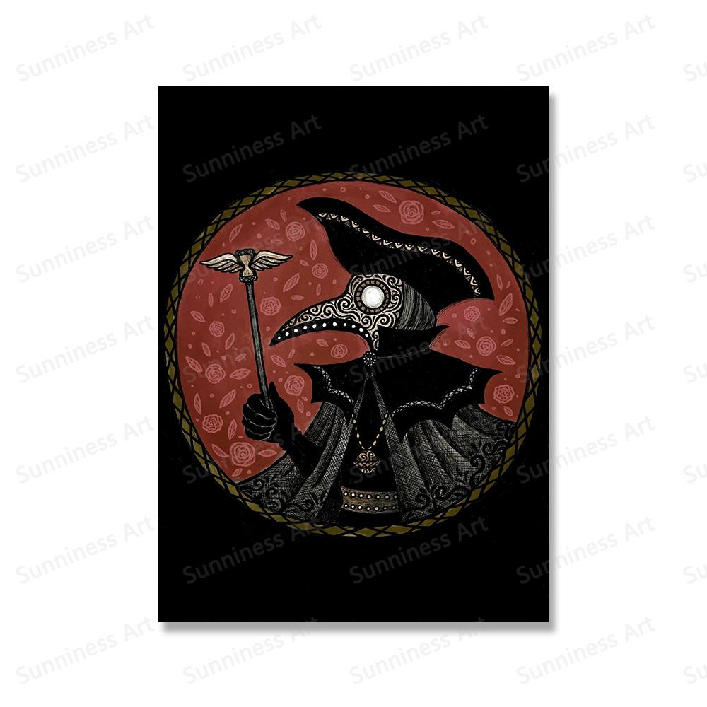 Retro Witch Poster Anatomical Venus Canvas Painting Print Vintage Plague Doctor Goddess Wall Pictures fures Baby Kids Room Decor