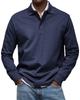 European Style Casual Versatile Long Sleeve Buttonpolo Blouse
