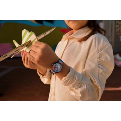 Swatch Flik Flak STRIPY STRIPES Wristwatch FBNP243 Boys Blue