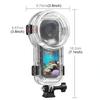 For Insta360 X5 PULUZ 60m Waterproof Sealed Diving Case (Transparent)