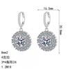 Elegant Sunflower Moissanite Stud Earrings Women Sterling Lightweight Luxury Party Jewelry