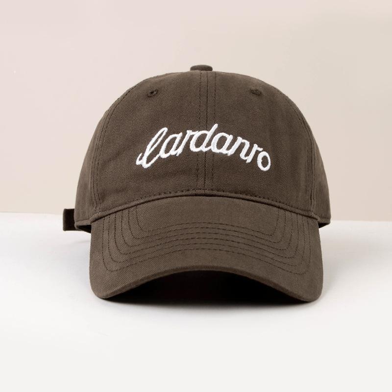 

Premium baseball cap big head circumference soft top enlarged and widened letter cap men s and women s versatile casual Adjustable темно-коричневого кольору