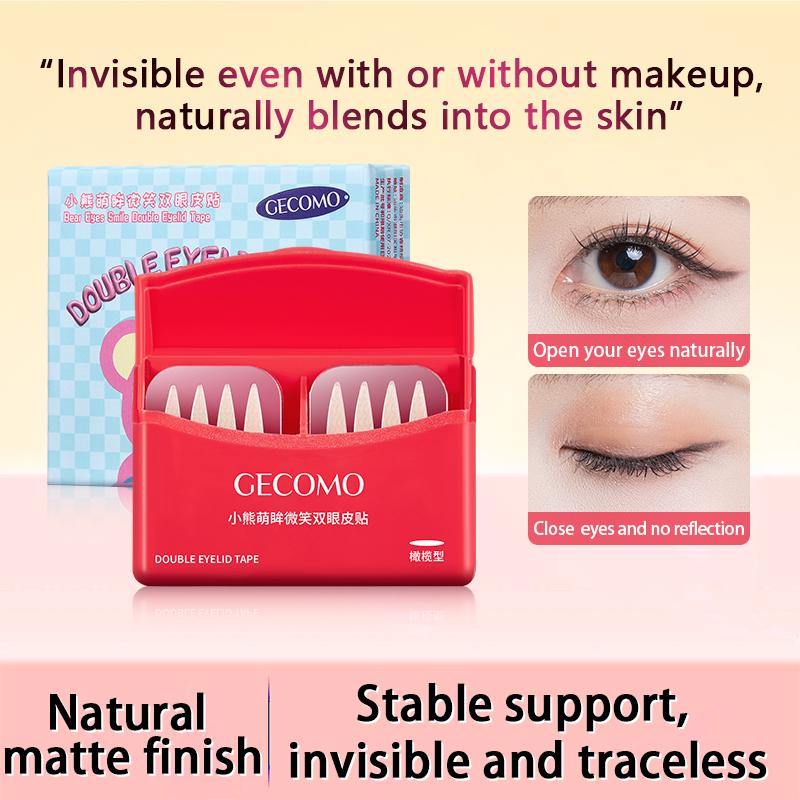 GECOMO New Double Eyelid Sticker Waterproof&Swheatproof All-Day Wear Defining For Daily Use