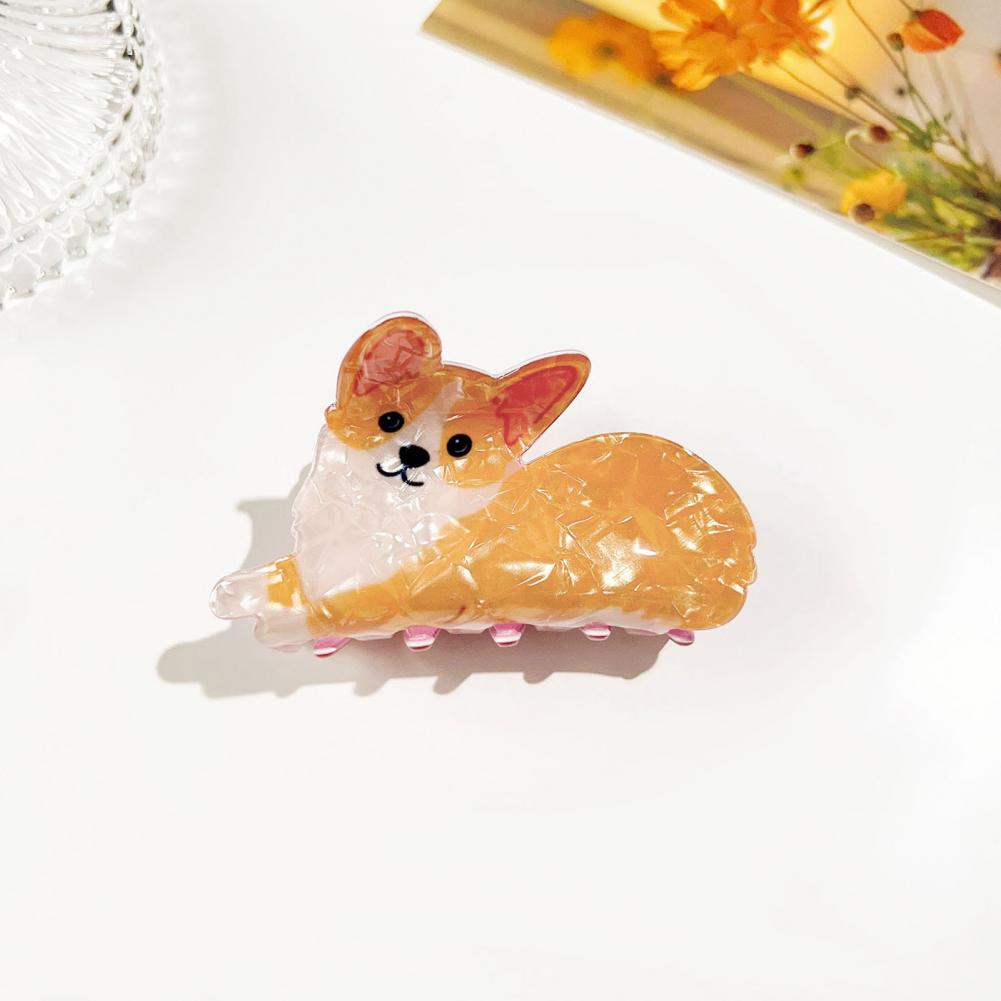 Acrylic Hair Claw Cartoon Animal Shape Hair Clip Spring Design Anti-slip Strong Grip Back Head Shark Clip Hair Accessory
