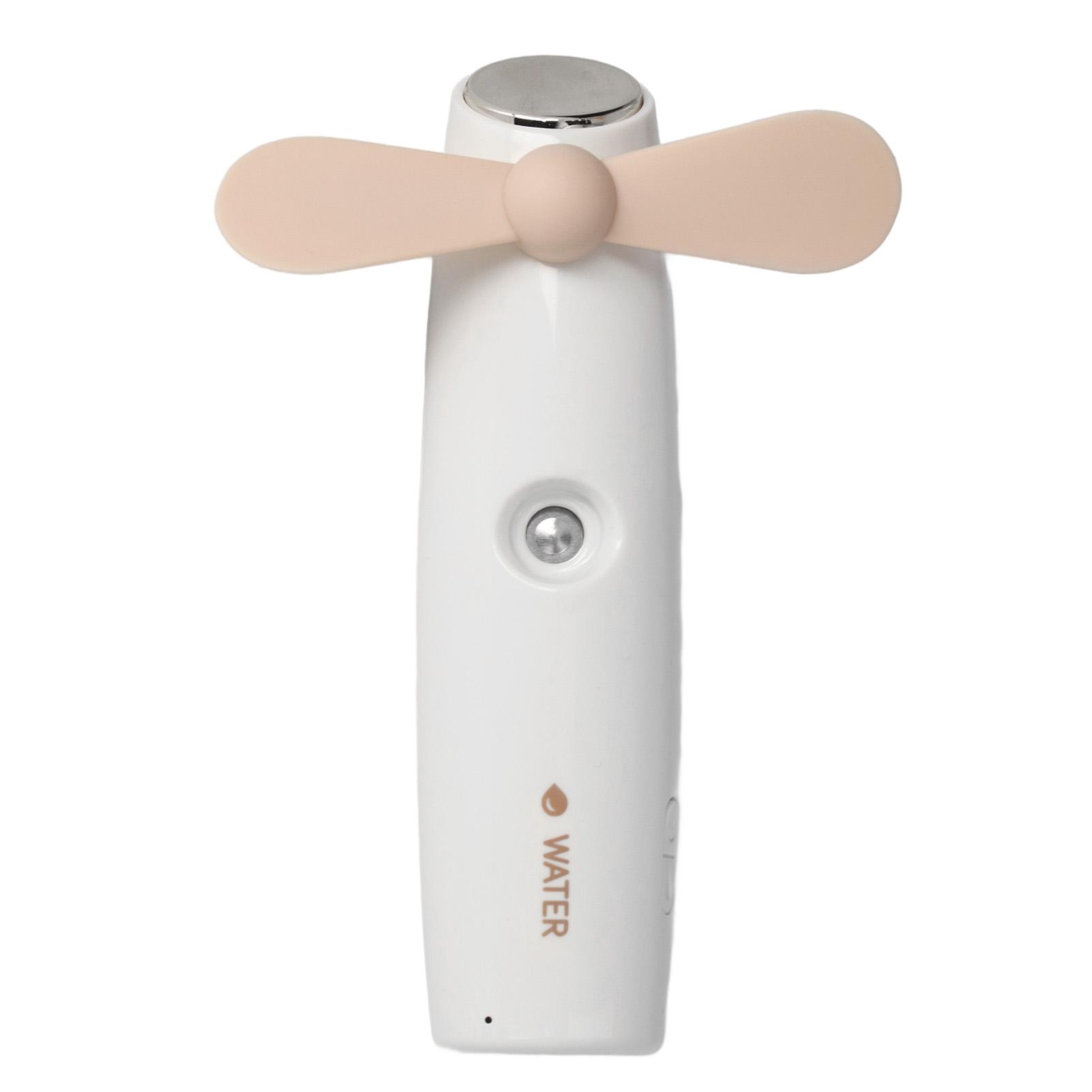 

Handheld Mini Fan Automatic Spray Water Replenisher Fan USB Charging Portable Misting Fan for Outdoor Traveling White білий
