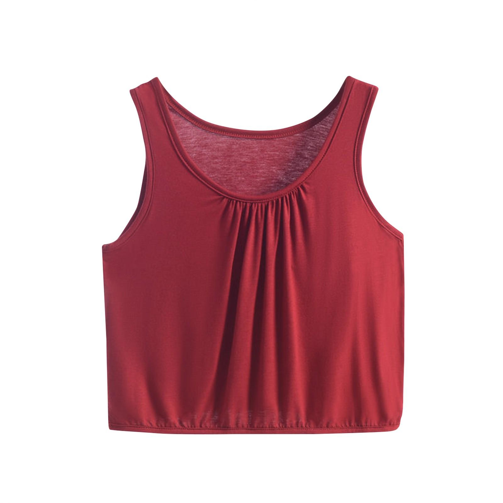 

Женский модный однотонный короткий жилет-топ XXXXXXL винный