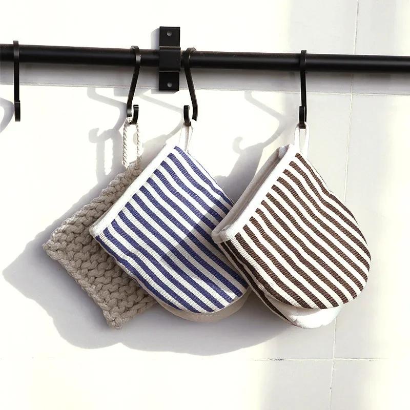 1pc Cotton Anti-scalding Oven Gloves Mitts Potholder Kitchen Duckbill Shape Cotton Gloves Tray Dish Bowl Holder Oven Hand Clip