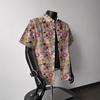 Hong Kong Style Flower Shirt Short Sleeve Men'S And Women'S Trendy Retro Vintage Niche Design Hawaiian Beach Ruffian Shirt