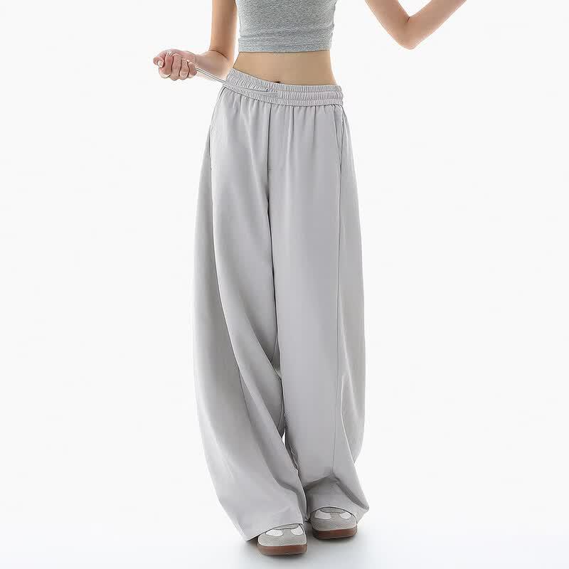 ICH MODE Women's Summer Cooling Wide-Leg Drawstring Pants