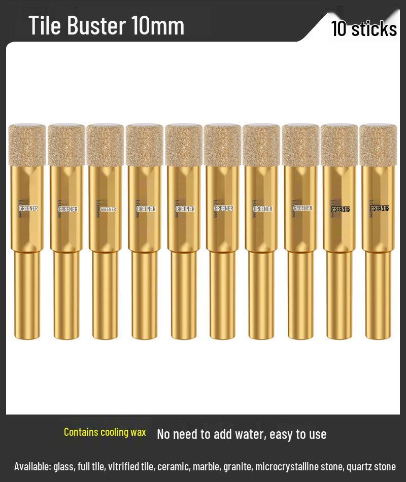 Green Forest 6mm Magnetic Hole Saw for Glass, Marble, & Vitrified Tile.