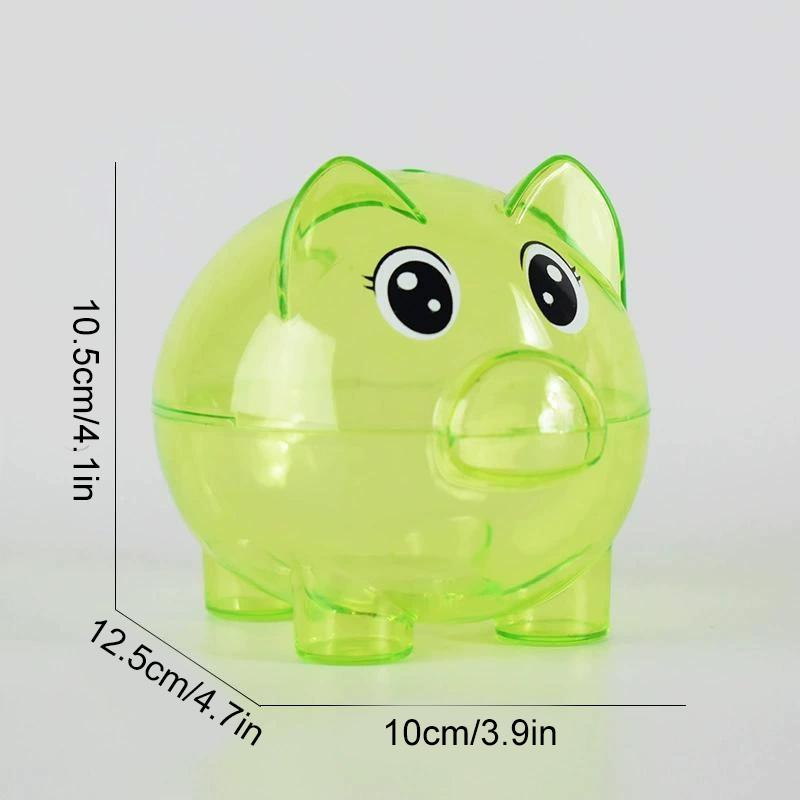 1PC Collectible Saving Box Reusable Coin Money Cash Transparent Money Box For Gift Kids Pig Figure Ornament Storage Bank