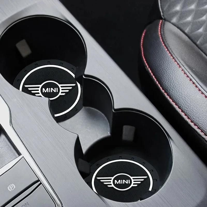 B4 A5 For Bmw Mini 1/2pcs Non-slip Car Water Cup Pad Coaster Rubber Mat Bottle Holder Interior Anti-skid Cup Holder For Mini Coo