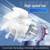 Portable High-Speed Handheld Fan with Stepless Speed Control and Digital Display