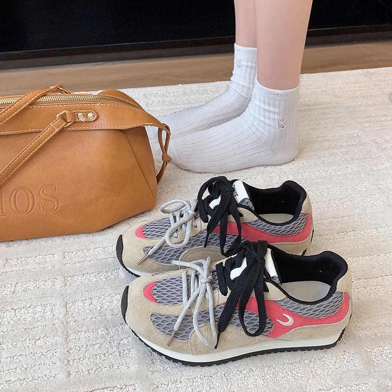 2025 autumn new Korean version of versatile platform German training shoes women's Forrest Gump shoes lightweight outdoor leisure sports running shoes