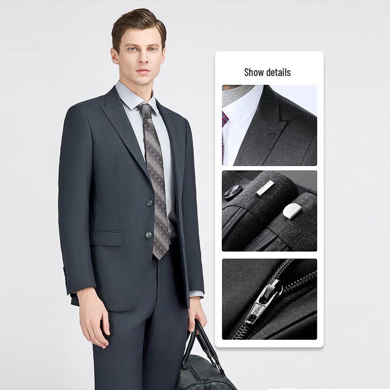 Hodo Men's 70% Wool Suit Set