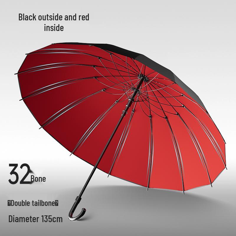 16-Bone Windproof Heavy-Duty Long-Handle Umbrella