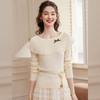 Bailuyu Elegant Off-Shoulder Bow Knit Sweater