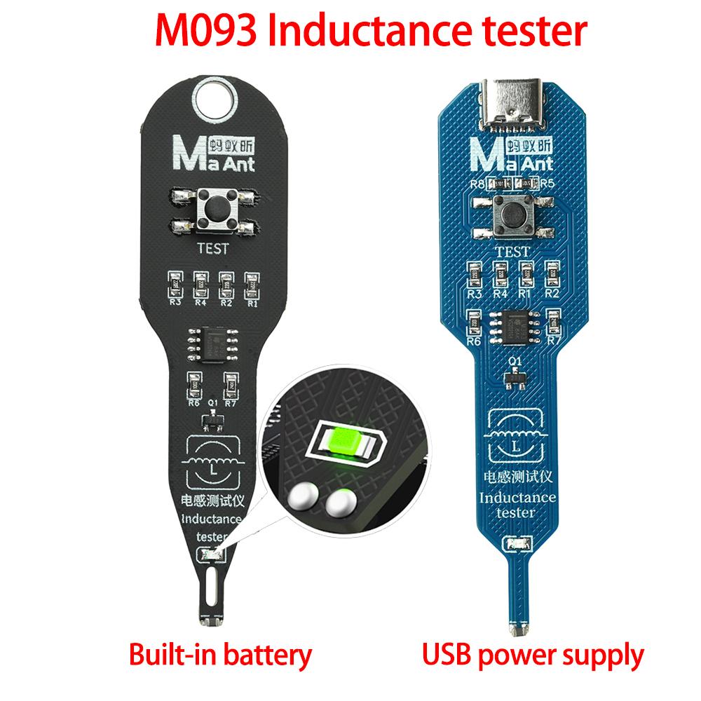 M093 Inductance Tester Type-C/Battery for PC Repair Electromagnetic Induction Quick Fault Check Coil Tester Inductor Detector