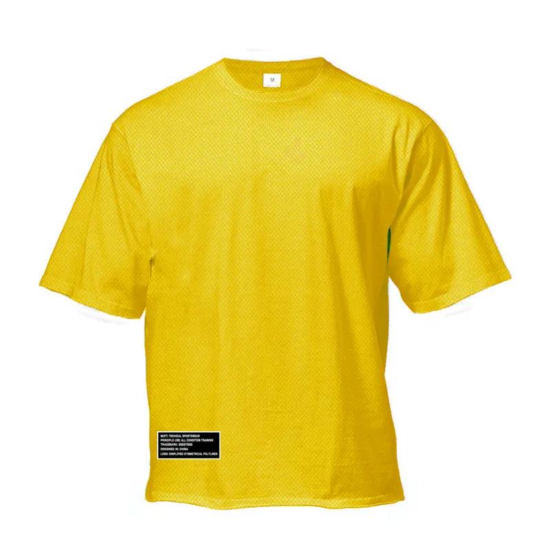 Do The Work  Summer New Brand Mens Quick-drying Mesh Bodybuilding Fitness Gym Sports Workout Large Size Loose Short Sleeve T-shirt