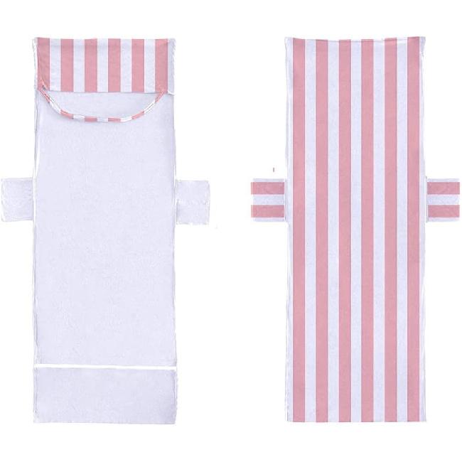 Patio Chaise Lounges Covers, Beach Lounges Chair Towel Cover,Soft Microfiber Patio Pool Chairs Cover with Side Pockets,83 X 30inch Chair Cover for