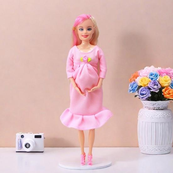 Yousheng 1/2Pcs Pregnant Mother Toy with Baby Dolls Moving Joints Design Eco-friendly No Odor Fashion Creative Pregnant Dolls