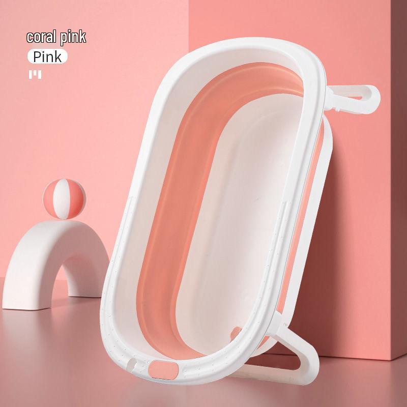 Foldable Baby Reclining Bath Tub, Large Infant Bathtub for Home Use
