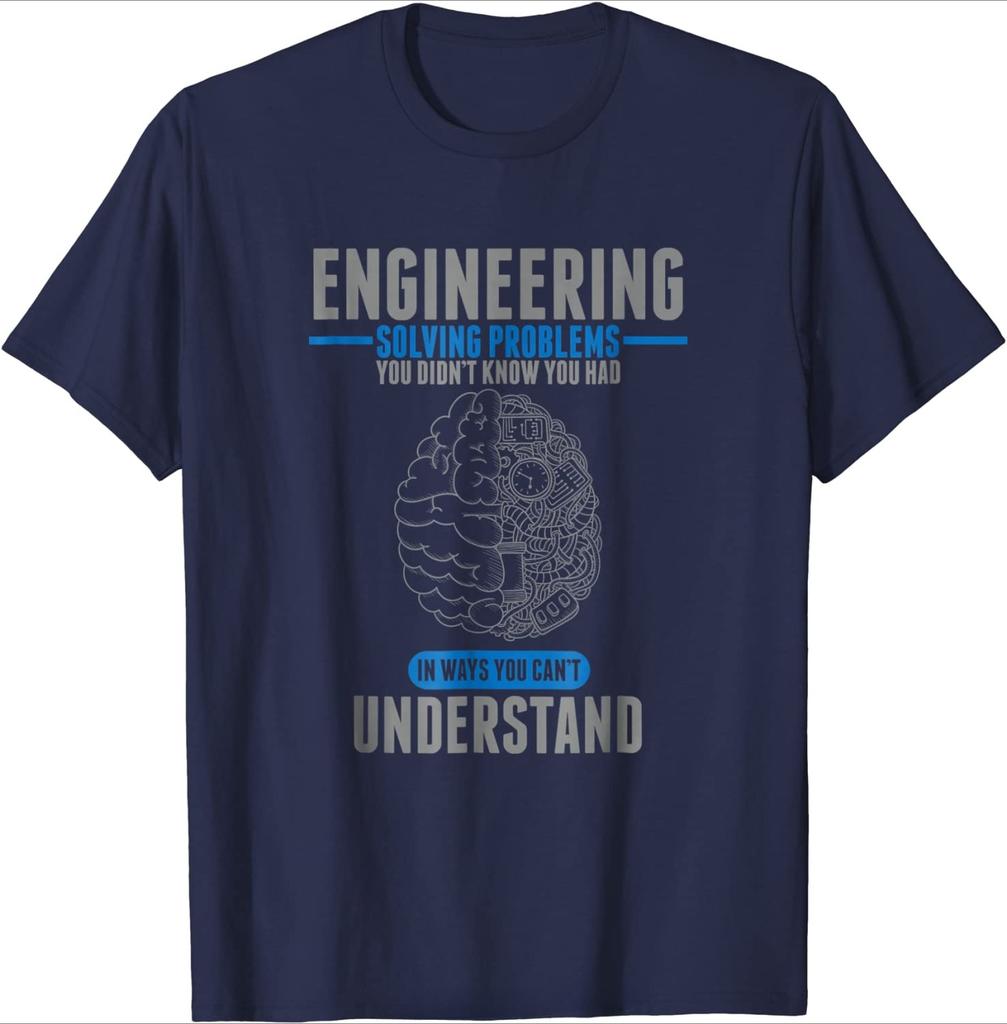 Engineer Solving Problems Funny Engineering TShirt Oneck Tees Summer Cotton Tshirt Oversized Graphic T Shirt Men Clothing